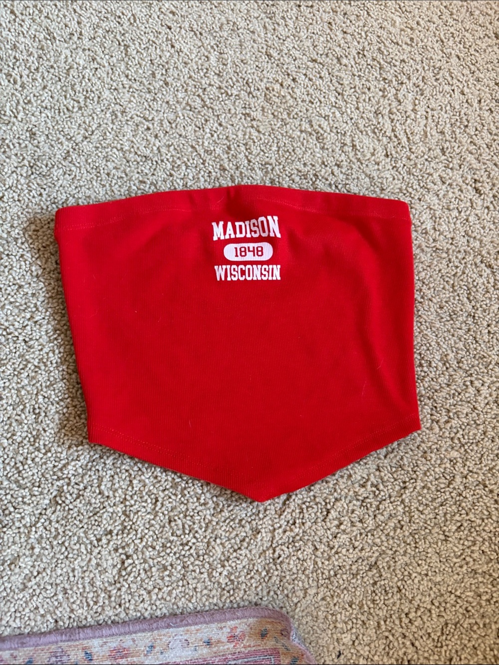 Madison Wisconsin Red Bandeau Top